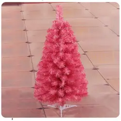 Новинка 2/3 футов искусственная Рождественская елка, праздничный сосна Рождественская елка розовый цвет легко собрать с подставкой