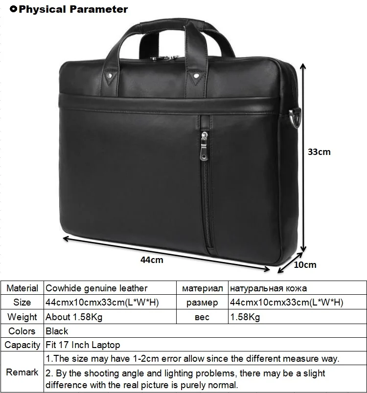 Мужской портфель из натуральной воловьей кожи, модная деловая сумка большой вместимости, Черная мужская сумка на плечо 17 дюймов, сумка для ноутбука