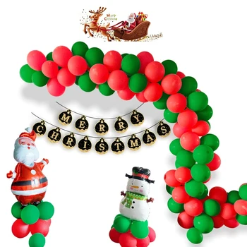 

Christmas Latex Balloon Pull Flag Balloon Chain Set Christmas Party Decorations Party Pull Flag Hanging Banner Party Supplies