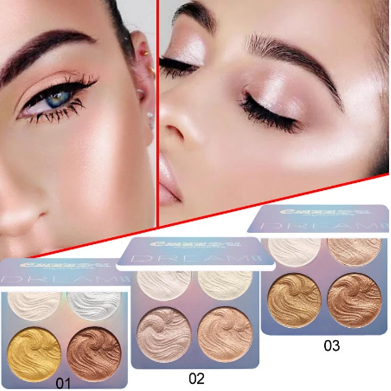 Cmaadu Glow Kit 4 цвета запеченный хайлайтер палитра мерцающий осветитель контуринг осветление 3D пудра макияж бронзатор