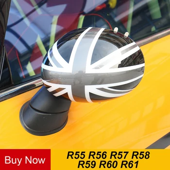 

2pcs Door Rear View Mirror Covers Stickers Car-styling For Mini Cooper S Clubman Countryman Paceman R55 R56 R57 R58 R59 R60 R61