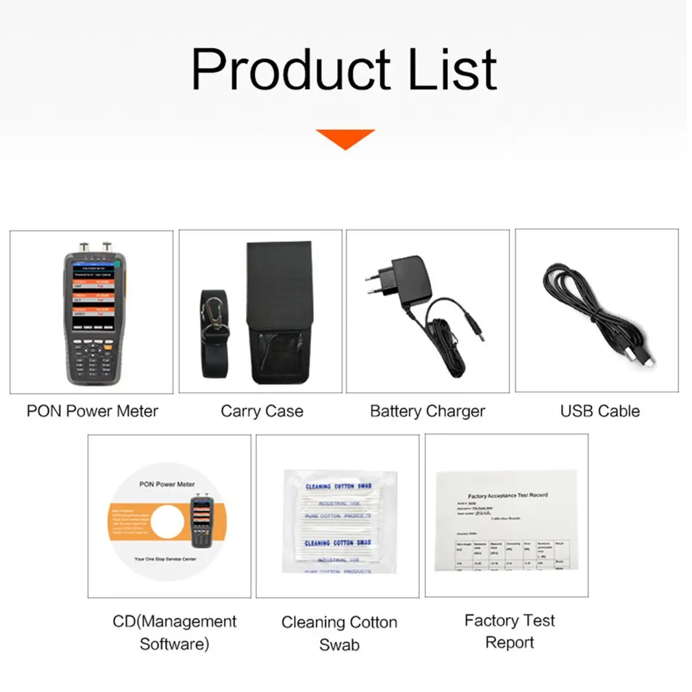  Power Meter Optical Fiber Tester 1310/1490/1550nm Auto shut off for EPON GPON xPON OLT-ONU TM70B-OV