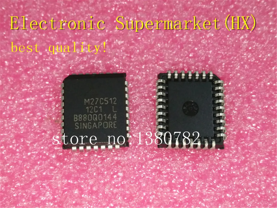 

Free Shipping 5pcs/lots M27C512-12C1 M27C512 PLCC-32 IC In stock!