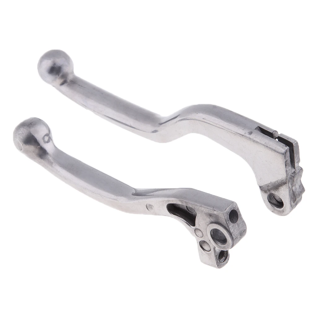 2Pcs Silver Brake Clutch Pump Lever Motorcycle Hydraulic Master Cylinder Accessories for Honda CRF250R 2004-2006