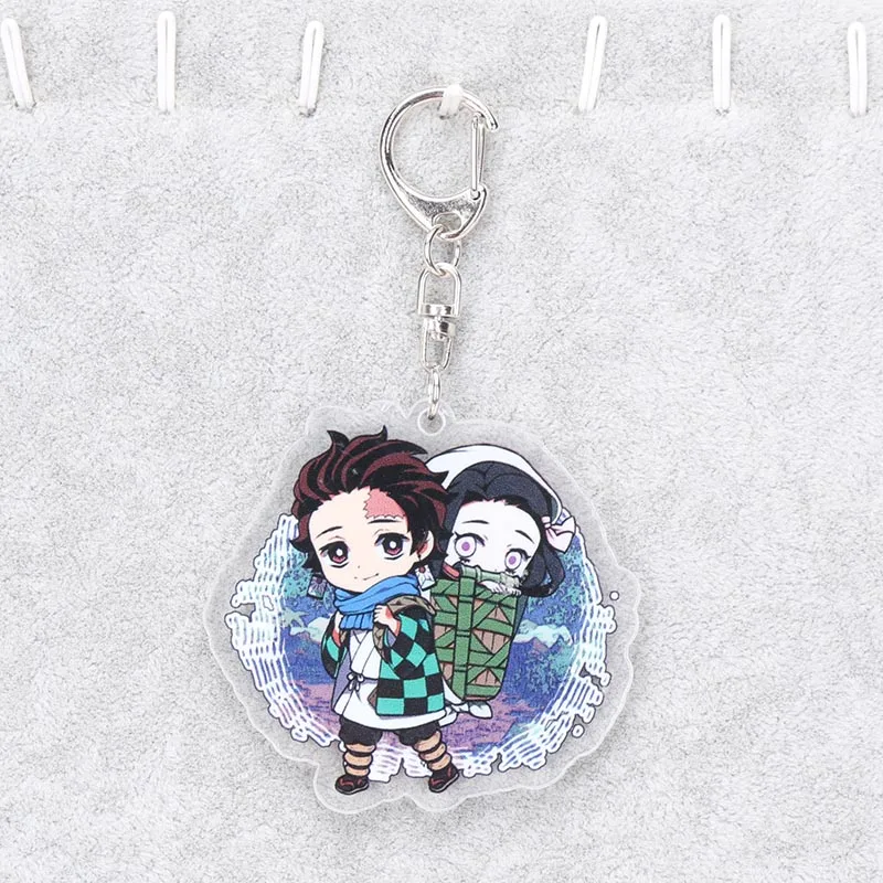 1 Японский аниме демон Slayer: Kimetsu no Yaiba Kamado Nezuko Косплей акриловый телефон кулон брелок рождественские подарки - Цвет: 1