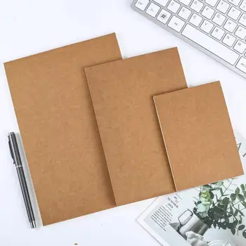 

Korean Kraft Paper Blank Notebook Sketchbook Drawing Office Accessory Stationery A5 A4 B5 Shopping List to do Check Planner Item