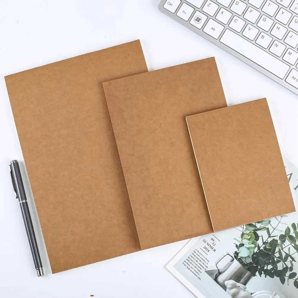 Korean Kraft Paper Blank Notebook Sketchbook Drawing Office Accessory Stationery A5 A4 B5 Shopping List to do Check Planner Item Korean Kraft Paper Blank Notebook Sketchbook Drawing Office Accessory Stationery A5 A4 B5 Shopping List to do Check Planner Item