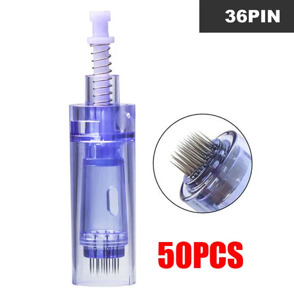 50 шт. картриджи подходят для Dr Pen Ultima A1 одноразовые запасные части Facail шрам акне удаление морщин уход за кожей Красота Инструменты - Цвет: 36Pins