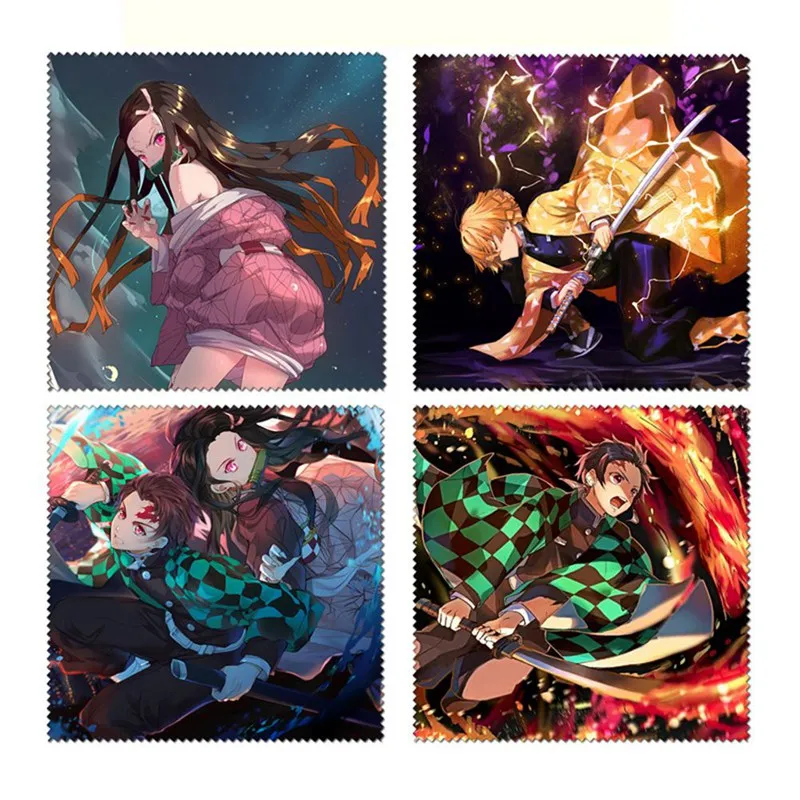Салфетка для очистки очков Аниме демон Slayer: Kimetsu No Yaiba салфетка объектива салфетки