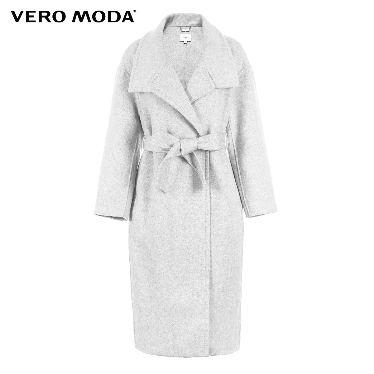 Vero Moda женское двустороннее шерстяное пальто из 83% шерсти с двумя карманами | 318327554