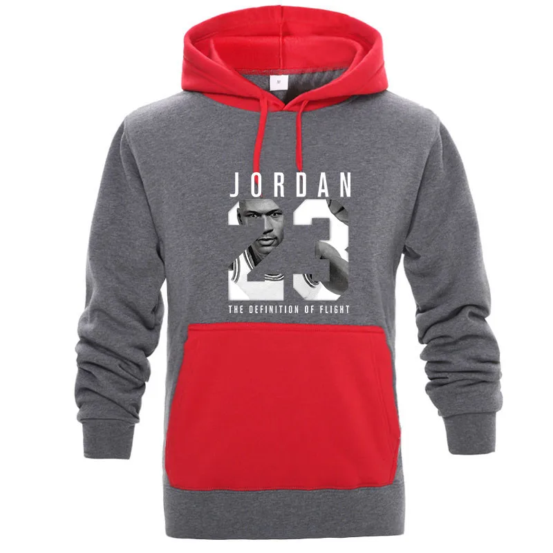 Брендовая мужская Толстовка контрастного цвета с длинным рукавом JORDAN 23 с капюшоном, мужская толстовка с капюшоном, спортивный костюм, пальто, повседневная спортивная одежда, толстовки - Цвет: 4