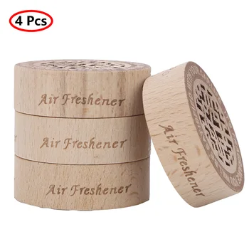 

58mm Air Freshener Lids Reusable Wooden Cover Lids Caps with Carved Hollow Pattern for Aroma Therapy Solid Balm Air Freshener