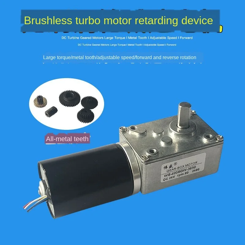 4058GW DC brushless worm gear motor 12V24V self-locking brake motor