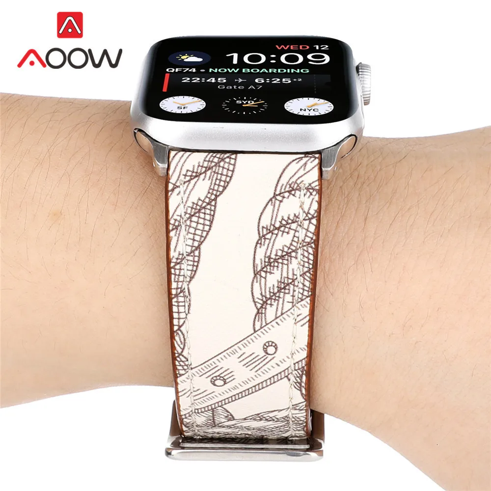 Ремешок из натуральной кожи для часов Apple Watch 40 мм 44 мм iwatch 4 3 2 1 ремень новый стиль браслет 38 мм 42 мм аксессуары для браслетов