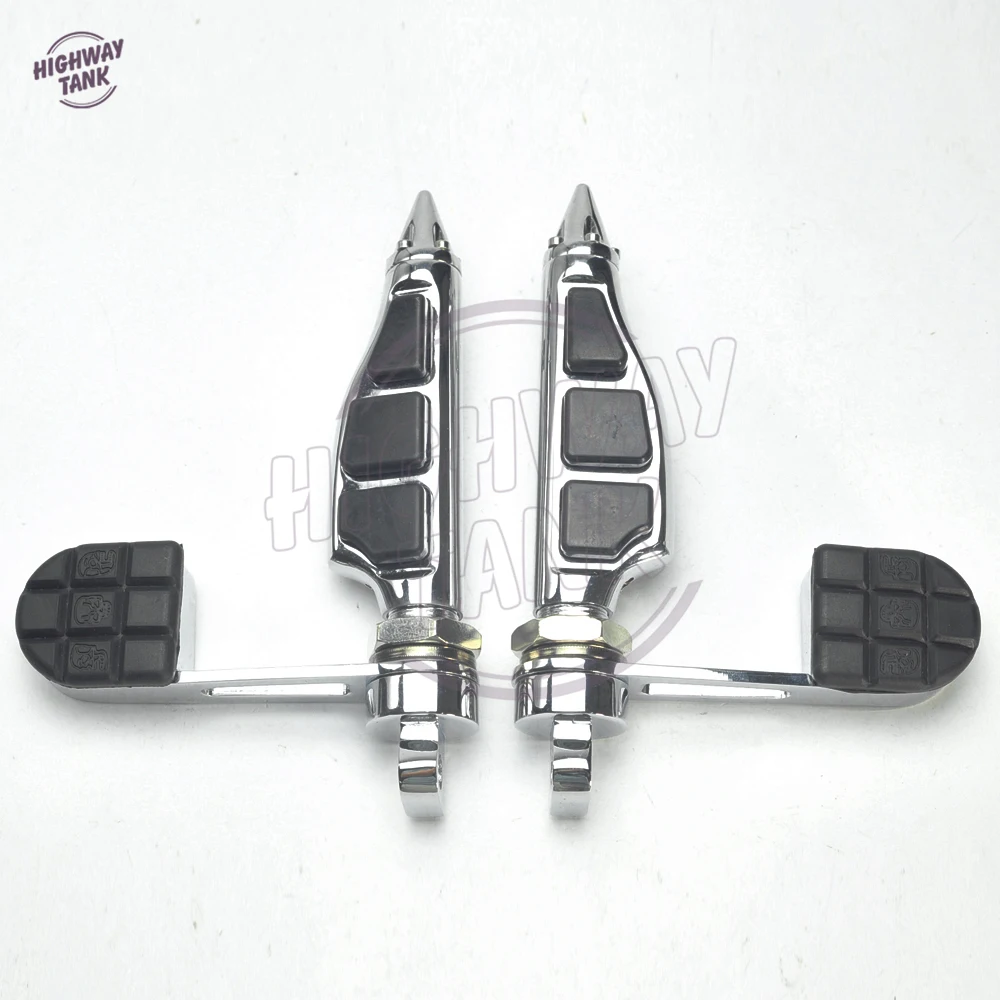 

Stiletto Motorcycle Foot Pegs Footrest & Heel Stirrup Moto Foot Rest case for Harley Softail Sportster 883 1200 XL FXWG FXR