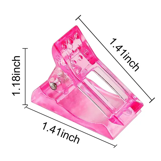 Menkey Nail Tips Clip for Quick Building Polygel Nail Forms Nail Clips for Polygel Finger Nail Extension UV LED Builder Clamps Manicure Nail Art Tool 1Pcs (