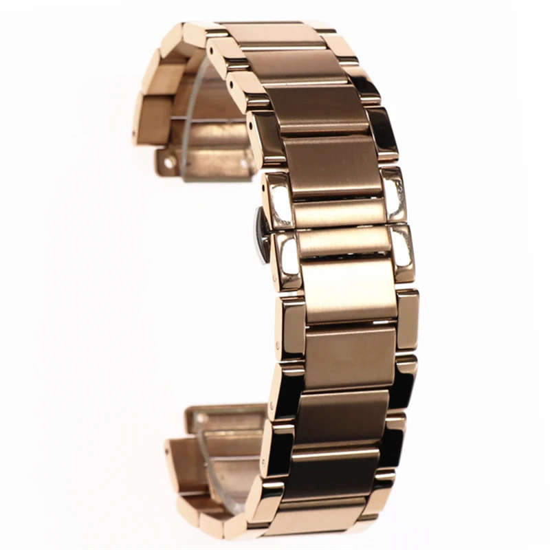 Высокое качество 27mm20mm ремешок из нержавеющей стали для часов Hublot CLASSIC FUSION 45 мм 38 33 мм ремешок для часов Ремешки для наручных часов - Цвет ремешка: rose gold