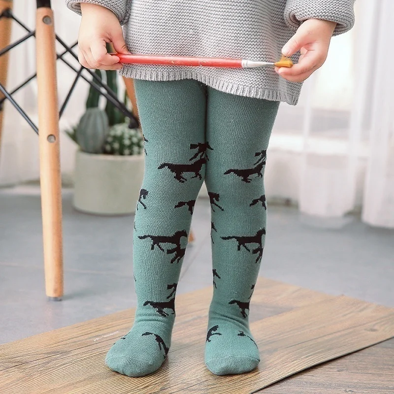 Knit Tights Girls Pantyhose EACHIN Baby Tights Leggings for Girls Boys Animal Graphic Pattern Style Tight Trousers Warm Toddler Pantyhose 0-3 Years