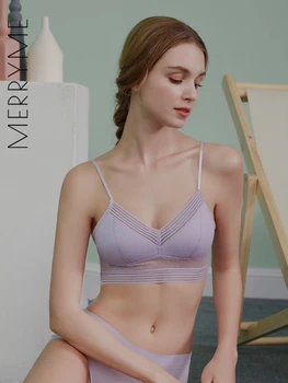 

Wriufred Purple wave point bra sexy thin beauty back underwear female dress holiday invisible U-shaped big backless lingerie