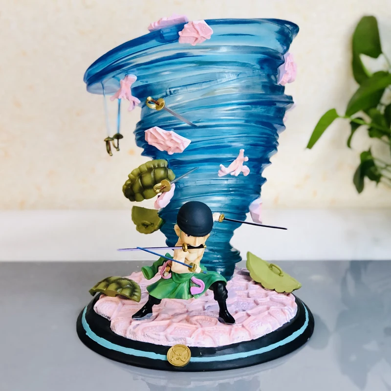 Одна деталь соломенная шляпа Пираты Roronoa Zoro санторю большие сцены Торнадо ПВХ фигурка Коллекция Модель игрушки X3733