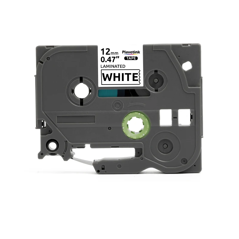 Plavetink 231 Tze 231 라벨 테이프, 라벨 메이커와 호환 가능, 라미네이트 테이프, 라벨러 231 241 251 631 641, 12mm, 블랙 온 화이트