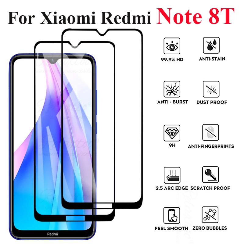 2 шт. закаленное стекло Note 8 T для Xiaomi Redmi Note8t защита экрана Xiomi Remi красное Mi T8 Xiamo