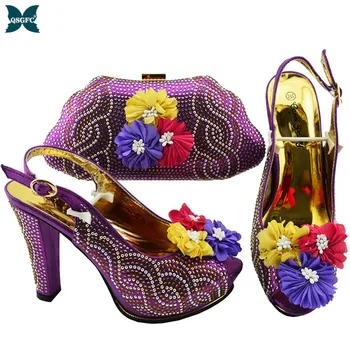 

Special Style Italian design Shoe and Bag Sets 2020 Hot Selling Nigerian Ladies Shoes and Bags to Match Shoes with Bag Set
