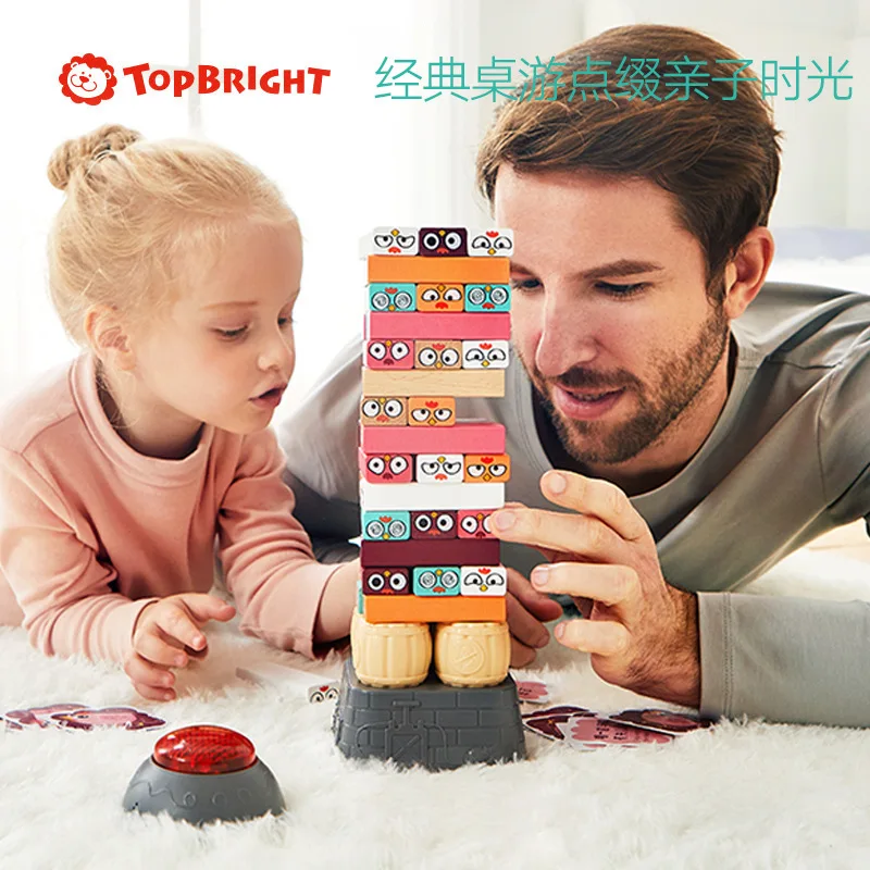 

TOPBRIGHT Bomb Disposal Home Jenga Building Blocks Chouchoule Stack-up High Children'S Educational Toy Note Force Board Game