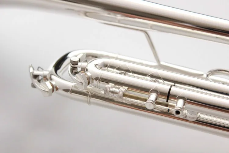 New AB-190S Bb Trumpet High Quality Brass Silver Plated Musical Instrument Bb Trumpet With Mouthpiece Gloves Case