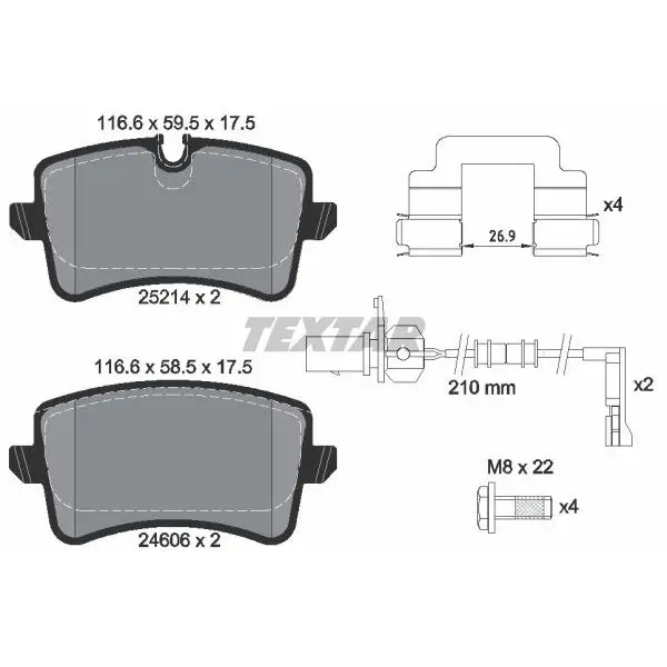 Колодки дисковые задние\ Audi A6/A7/A8 2.0TFSi-6.3/2.0TDi-4.2TDi