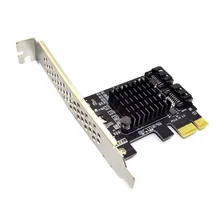 

PCI E Adapter 2 Ports SATA 3.0 To PCIe X1 X16 Expansion Adapter Card SATA 3 III PCI-E PCI Express Converter Marvell 9125