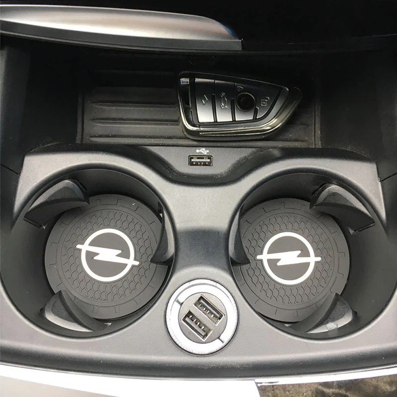 1pcs Car Non-slip pad Cup Holder Mat Badge Coaster For Mercedes Benz W124 AMG W220 W205 W201 A B C E S Class GLA CLK Auto Goods