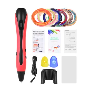 

3D Pen with PLA Filament Refills LCD Screen Professional 3D Drawing Printing Pen Extruding Speed Temperature Control Perfect