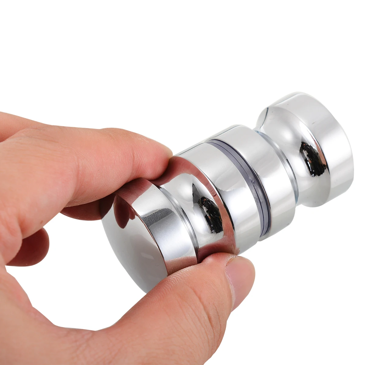 1pcs 30mm/1.2inch Aluminum Alloy Sliver Single Groove Glass Door Knob Shower Cabinet Handle Doorknobs