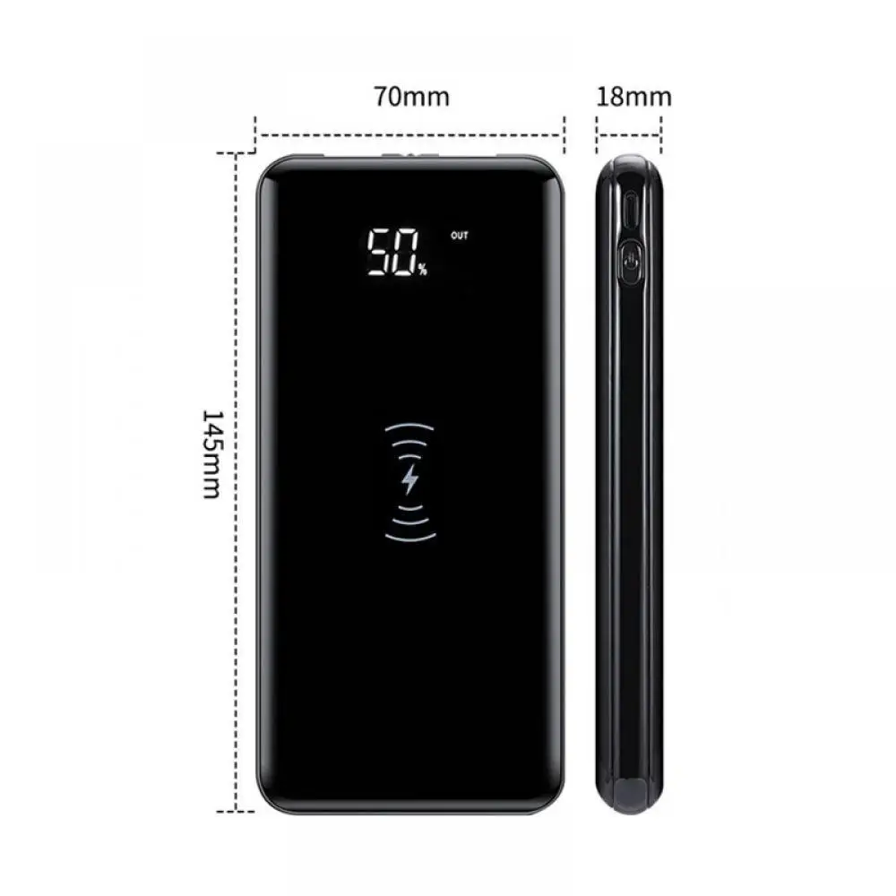 Qi Wireless 30000mah Power Bank Wireless Charger For iPhone Samsung External Battery Bank Built-in Charger Powerbank Portable