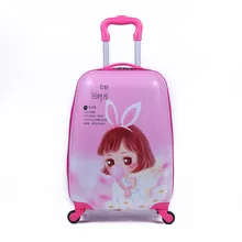 18 дюймов детский Багаж мультфильм PC чемодан для посадки на колёсиках дорожная сумка Детский чемодан подарок Прямая