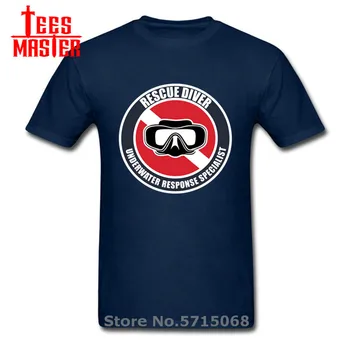 

T Shirts short Sleeve Tee Tops Rescue Diver Printed Men's T-shirts Scuba Diving Series Male Tee Shirts Vintage Vogue Clothing