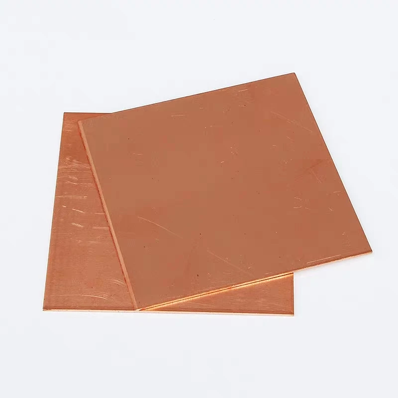 

Copper Plate Sheet 0.8mm to 5mm C11000 ISO Plates High Pure 99.9% Cu Tablets Strip Shim Thermal Pad DIY Customized CNC service