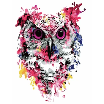 

Painting By Numbers DIY Dropshipping 40x50 60x75cm Watercolor flowers owl Animal Canvas Wedding Decoration Art picture Gift