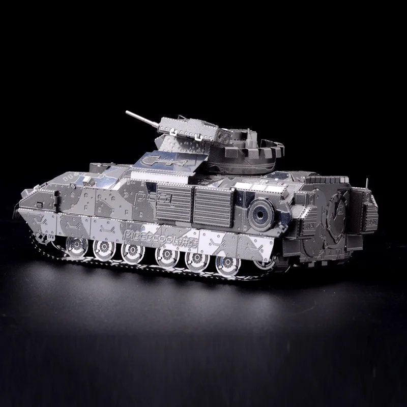 Piececool цельнометаллический DIY собранная модель нанометра 3D головоломки Брэдли пехота боевые машины
