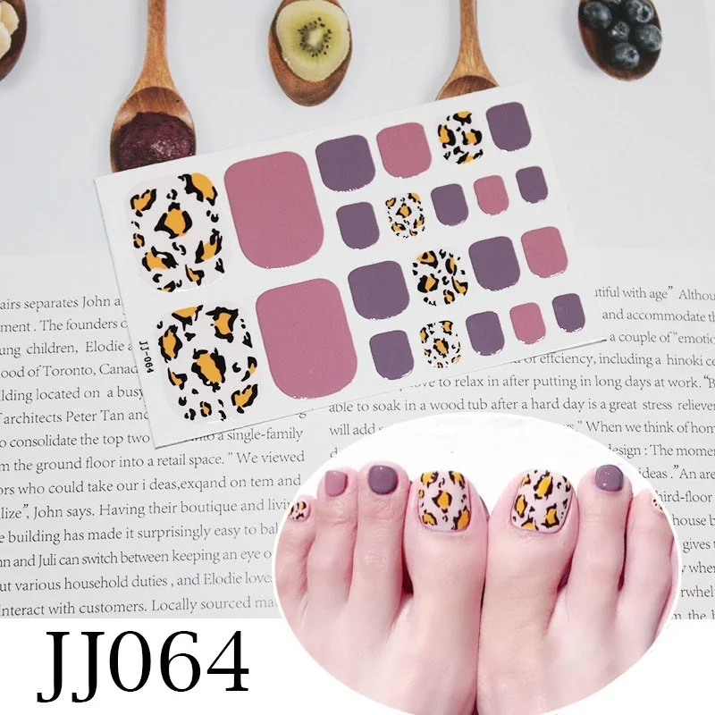 JJ064 Леди KINDOM DIY 3D наклейки для ногтей градиент сплошной цвет наклейки для ногтей наклейки накладные ногти водонепроницаемый дизайн ногтей Фольга обертывание - Цвет: JJ064