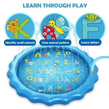 

Summer Swimming Pool Water Cushion Toys Children Beach Pad Inflatable Spray Water Cushion Baby Play Water Mat Games Outdoor Tub