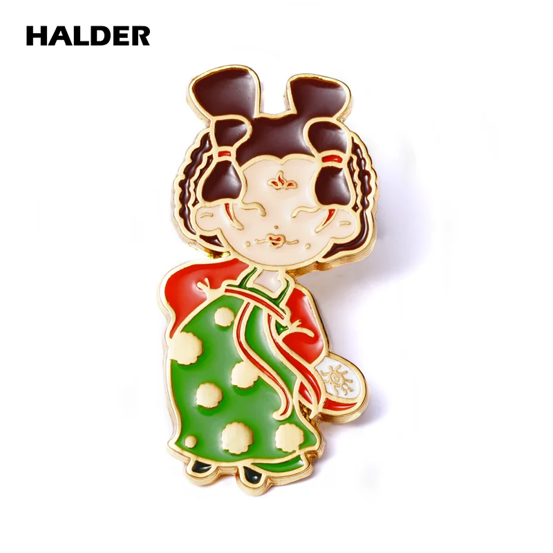 Halder Beauty Maid China Tang Dynasty Dancer Spotify Premium Smalto Pin S Spille Spilla Costume Badge Gioielli Accessorio Regalo
