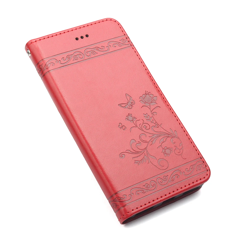 Чехол для Xiaomi Redmi 4X Флип кожаный CaseXiaomi Redmi 4X Pro кошелек чехол для телефона Funda Xiomi Redmi 4X Pro чехлы - Цвет: LMhengtiaoyawen hong