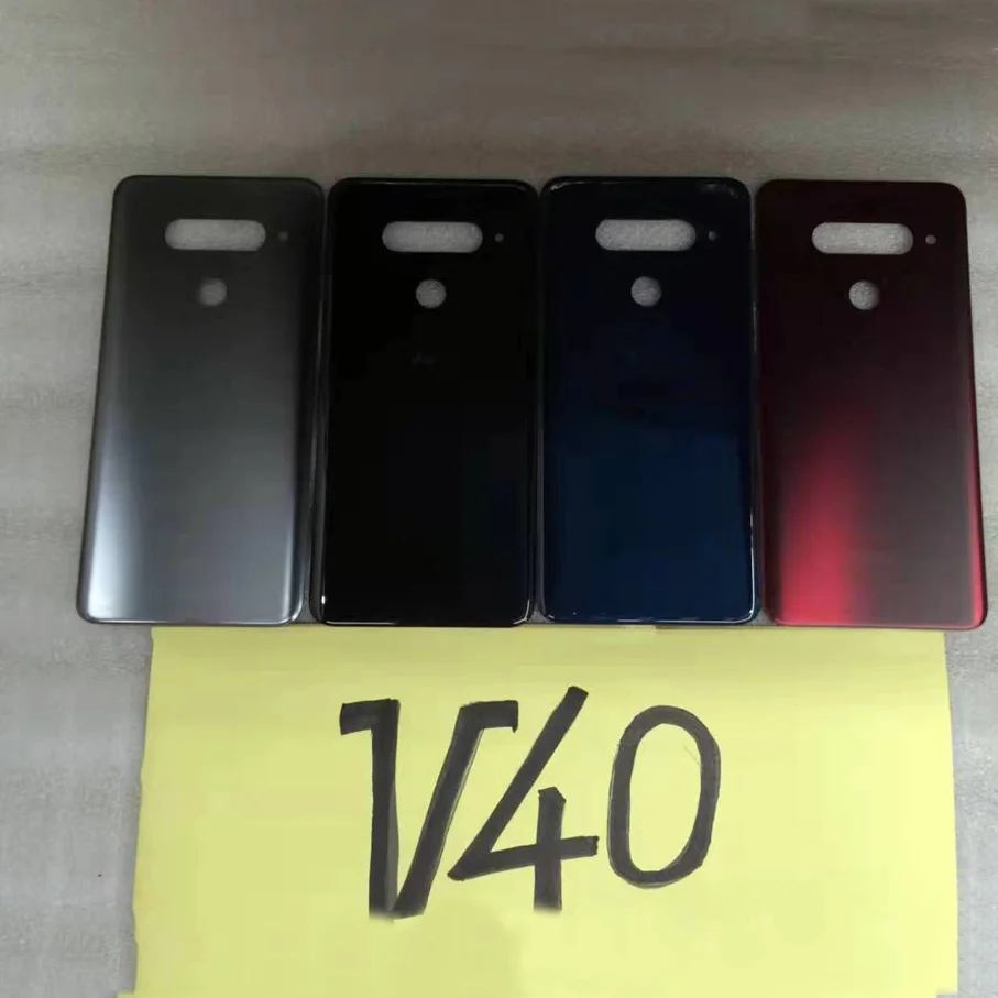 Чехол на заднюю панель для LG V40 ThinQ V405QA7 V405UA V405TAB V405UA0, чехол на заднюю дверь с отпечатком пальца, стеклянный чехол для камеры