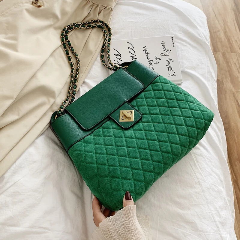 

Vintage Fashion Female Big Tote New High Quality Matte PU Leather Women's Designer Handbag Chain Ladies Shoulder Messenger Bags