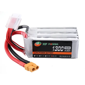 

2PCS XF POWER 22.2V 1300mAh 100C/200C 6S Lipo Battery XT60 Plug for RC Racing Drone FPV Quadcopter Airplane Helicopter