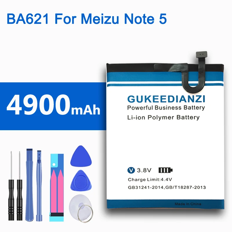 

GUKEEDIANZI BA621 Batterie For Meizu Note 5 Battery meilan note5 M5 Bateria 4900mAh+ Power Bank