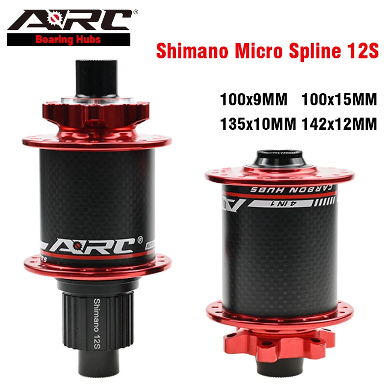 

ARC 700C Carbon Wheelset Hub 6 Pawls 114 Clicks Micro Spline Mountain Bike 12 Speed Front 15x100 Rear 12x142 32h Bicycle Hub