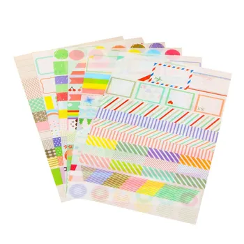 

6pcs Simple Calendar Paper Sticker Scrapbook Calendar Diary Planner Decor Gift